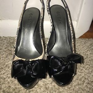 Guess animal printed heels